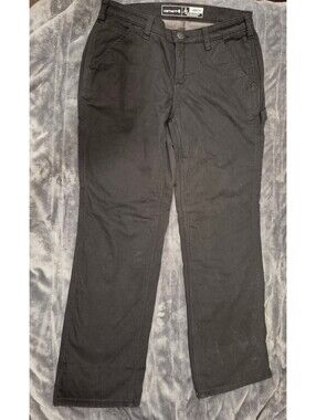 NWT Carhartt Women's Fleece-Lined Canvas Work Pants 6 Short